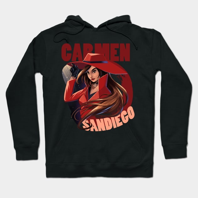 Carmen Sandiego Red Hoodie by KyleCreated